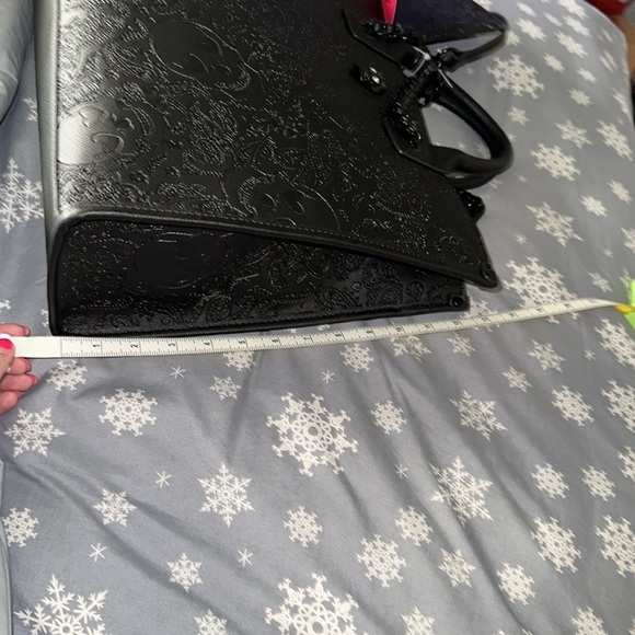 Betsey Johnson Black Embossed Shoulder Bag - Picture 15 of 15